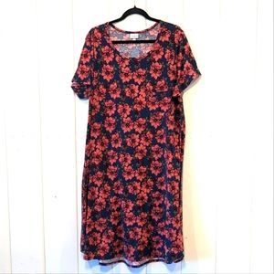 LuLaRoe Carly Floral Swing Dress, Size 2XL